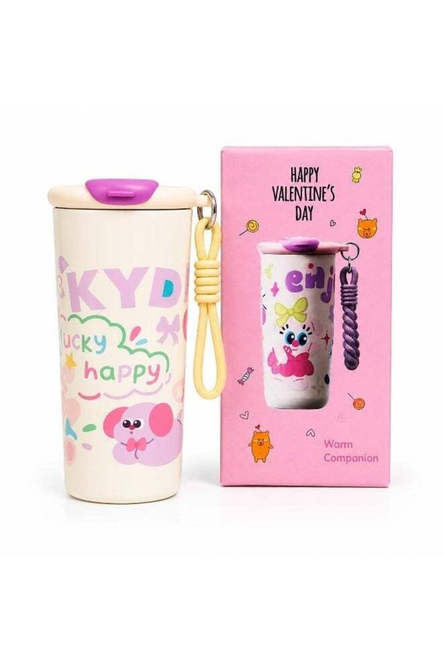 Twisoo Kids Stainless Steel Insulated Water Bottle with Straw Lid & Carry Strap | Leakproof Cartoon Vacuum Tumbler for School, Travel, Sports & Outdoor Use | Reusable Drink Bottle for Boys & Girls