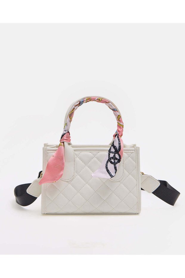Girls Ivory Quilted Day Bag