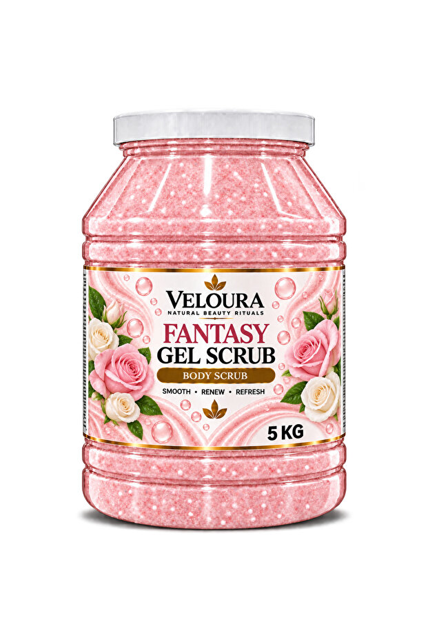 FANTASY GEL SCRUB 5KG – SWEET & REFRESHING EXFOLIATING BODY SCRUB FOR HANDS, FEET & BODY