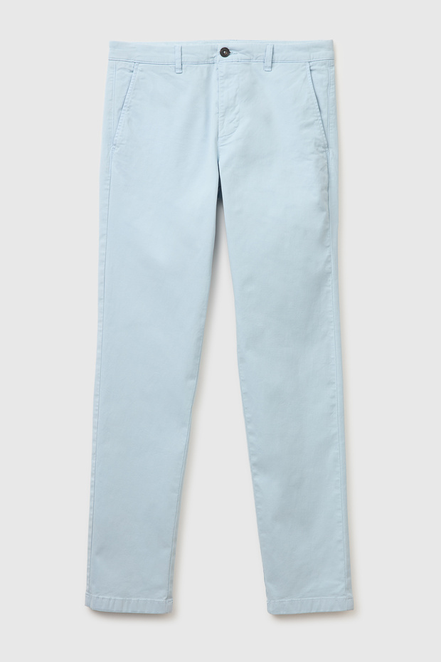 Men's Light Blue Slim Fit Chino Trousers