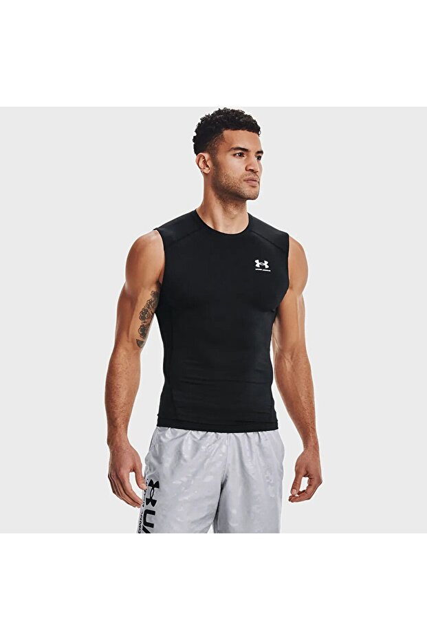 1361522-001 Heat Gear Armour Compression Sl Men's Black Undershirt
