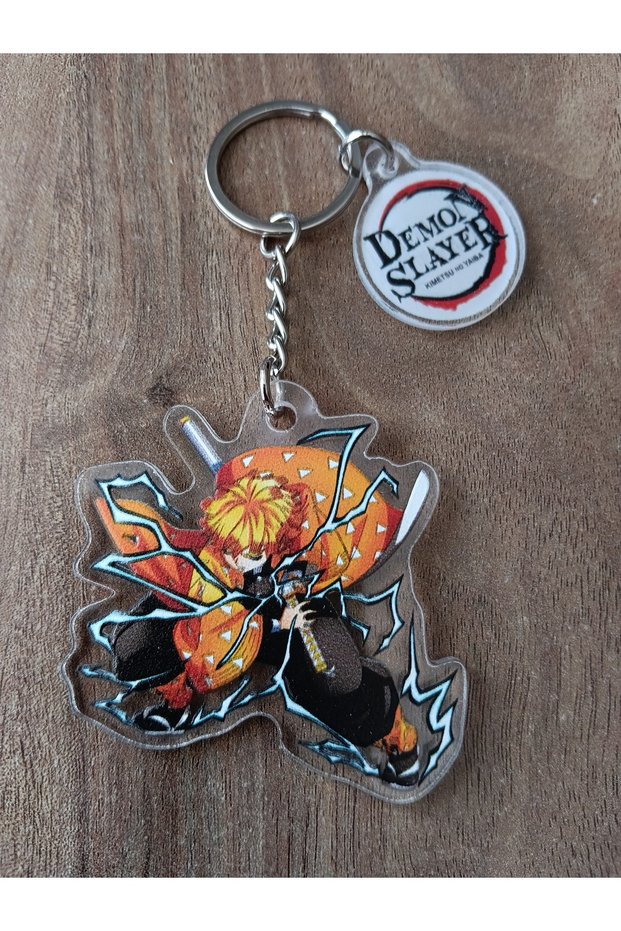 Owl Bag Demon Slayer: Kimetsu No Yaiba Anime Series Zenitsu Patterned Acrylic Keychain Bag Ornament