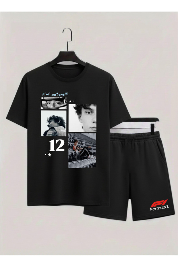 Kimi Antonelli Cotton Normal Fit Children's T-Shirt-Shorts Two-Piece Set