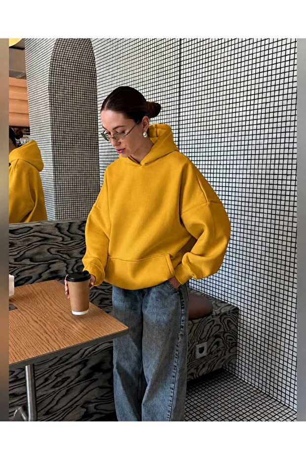 3 Yarn Combed Cotton Hooded Sweatshirt Lk1