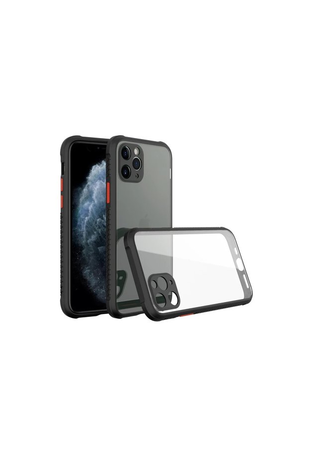 Apple iphone 11 pro case miami transparent silicone - black