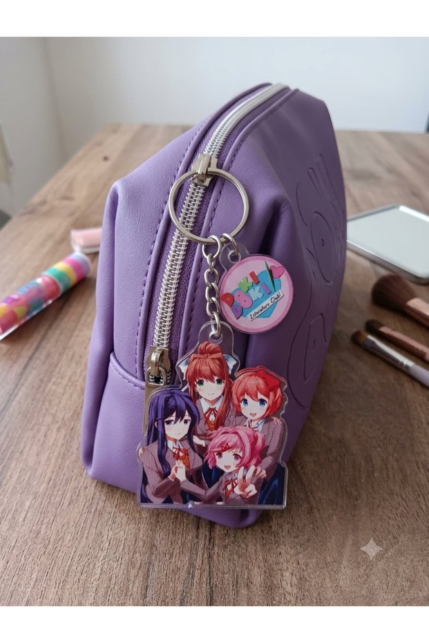 Owl Bag Doki Doki Literature Club Characters Patterned Acrylic Keychain Bag Ornament