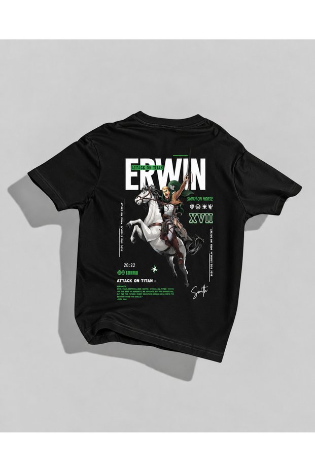 Attack on Titan Erwin Smith T-Shirt - Anime Printed Oversize Unisex T-Shirt
