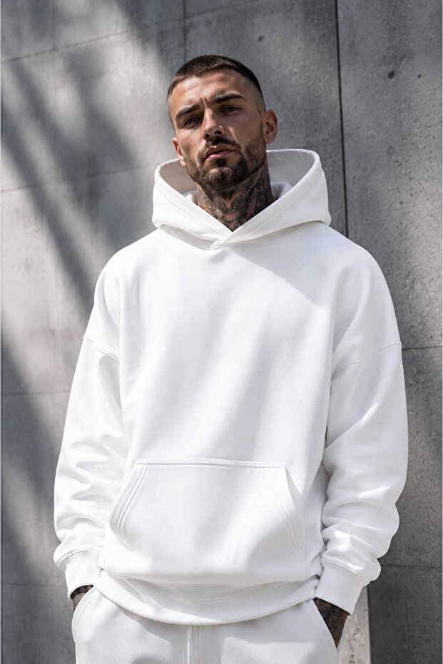 3 Yarn Combed Cotton Hooded Sweatshirt Lr2
