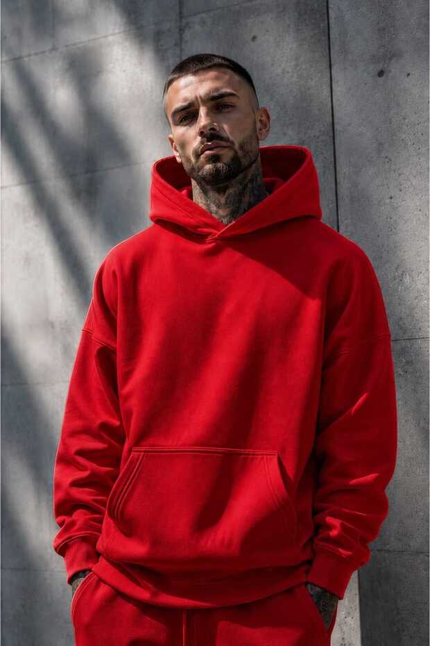 3 Yarn Combed Cotton Hooded Sweatshirt Lr2