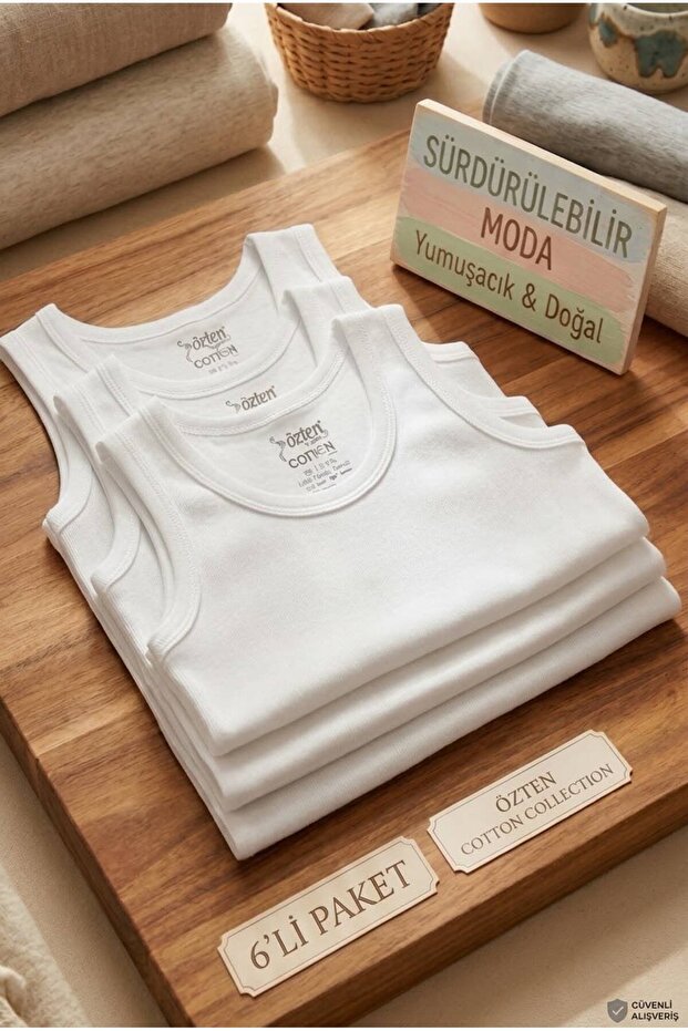 Super Soft 100% Cotton Boys' Undershirt Ozt6-330