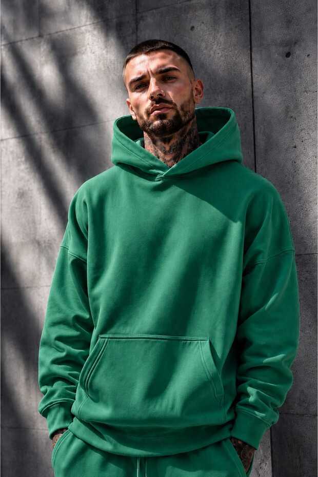 3 Yarn Combed Cotton Hooded Sweatshirt Lr2