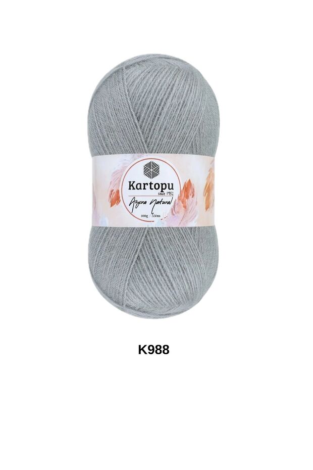 1 Piece Kartopu Angora Natural 100 Grams 550 Yards Natural Shawl Blouse Cardigan Vest Hand Knitting Yarn Color: K988