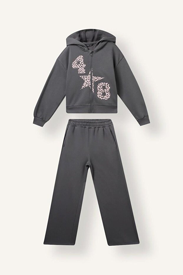 Girl's Sweat Set I0857A8/Gr449 Grey