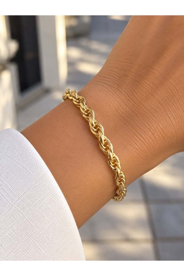 Auger Chain Gold Bracelet