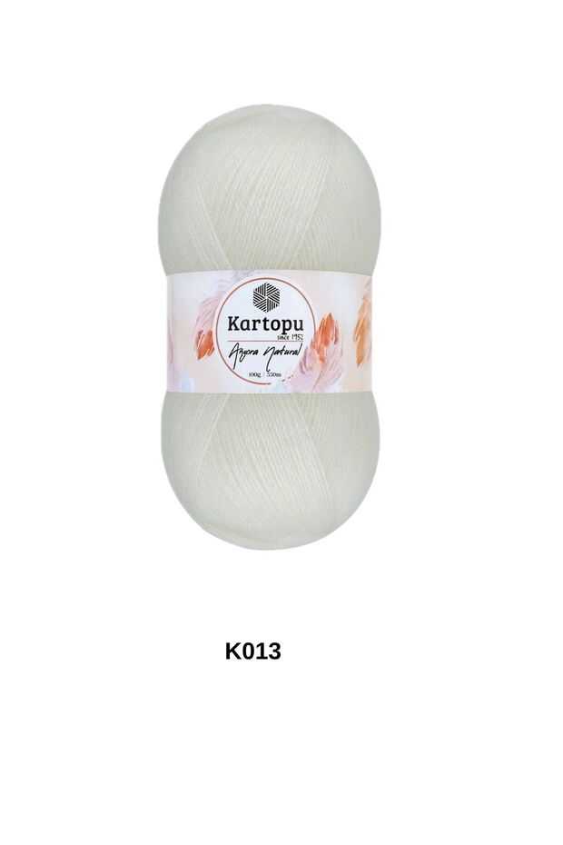 1 Piece Kartopu Angora Natural 100 Grams 550 Yards Natural Shawl Blouse Cardigan Vest Hand Knitted Yarn Color: K013