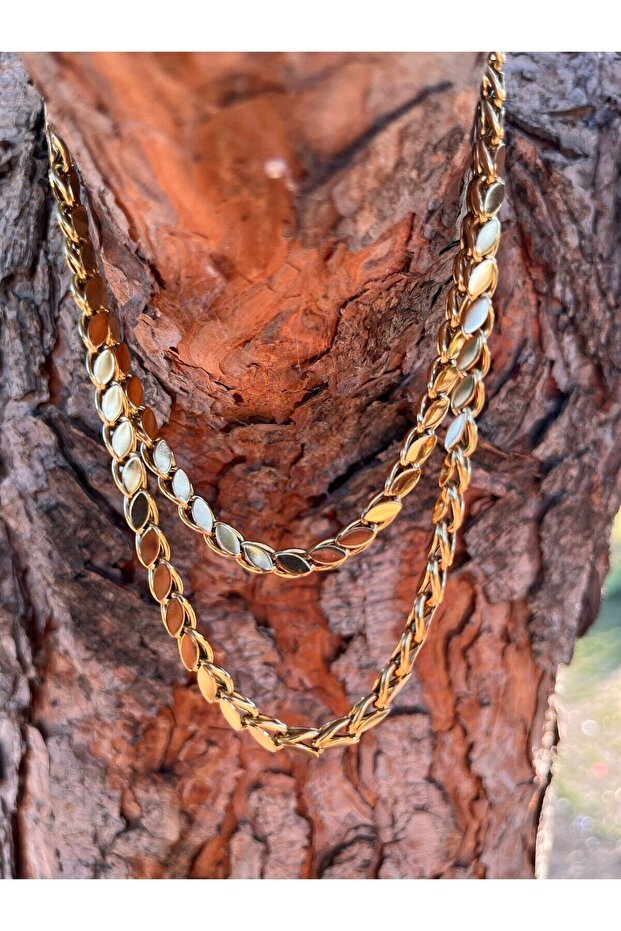 Gold Arpa Model Stylish Steel Necklace