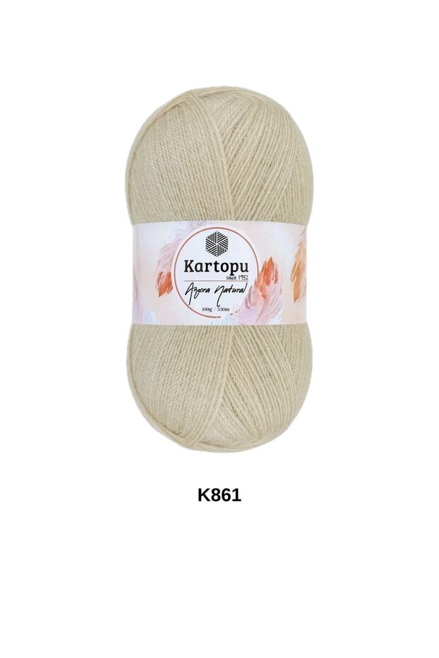 1 Piece Kartopu Angora Natural 100 Grams 550 Yards Natural Shawl Blouse Cardigan Vest Hand Knitting Yarn Color: K861