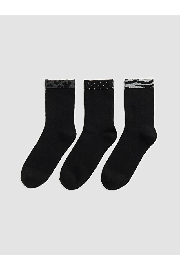 Esvab • Modern & Distinctive Embroidered Women's Socks 3-Piece Set