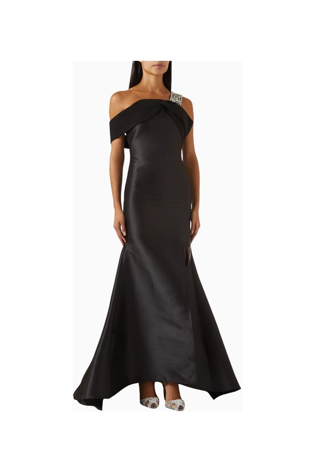 Embellished Mermaid Fabric Embroidered Women's Dress