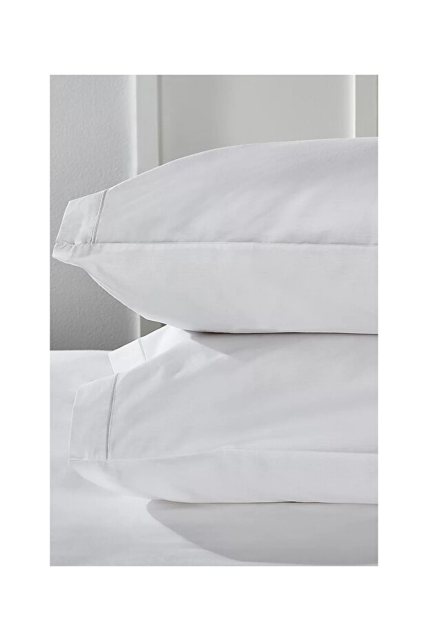 Egyptian Cotton Cord Detailed Single Pillowcase - Standard 50 × 75 cm