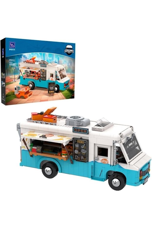 Nostalgic Food Truck Building Kit, 1955 Chevy P30 Step Van, Model, 2196 Pieces
