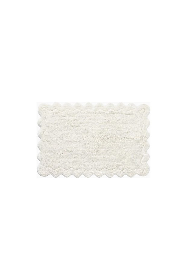 Ernestine Decorative Comb-Edge Cotton Bath Mat