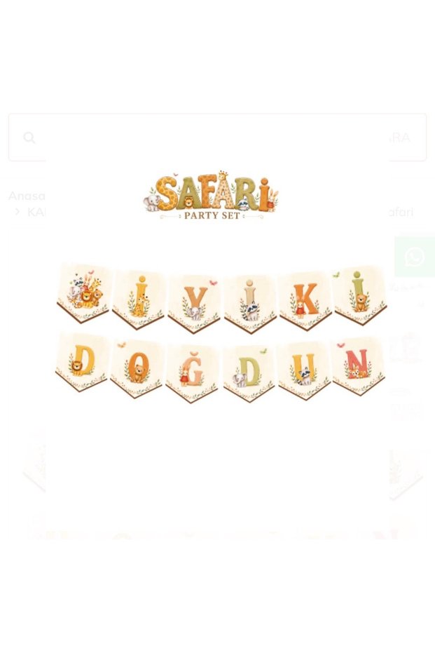 Paper Banner Themed Happy Birthday Safari