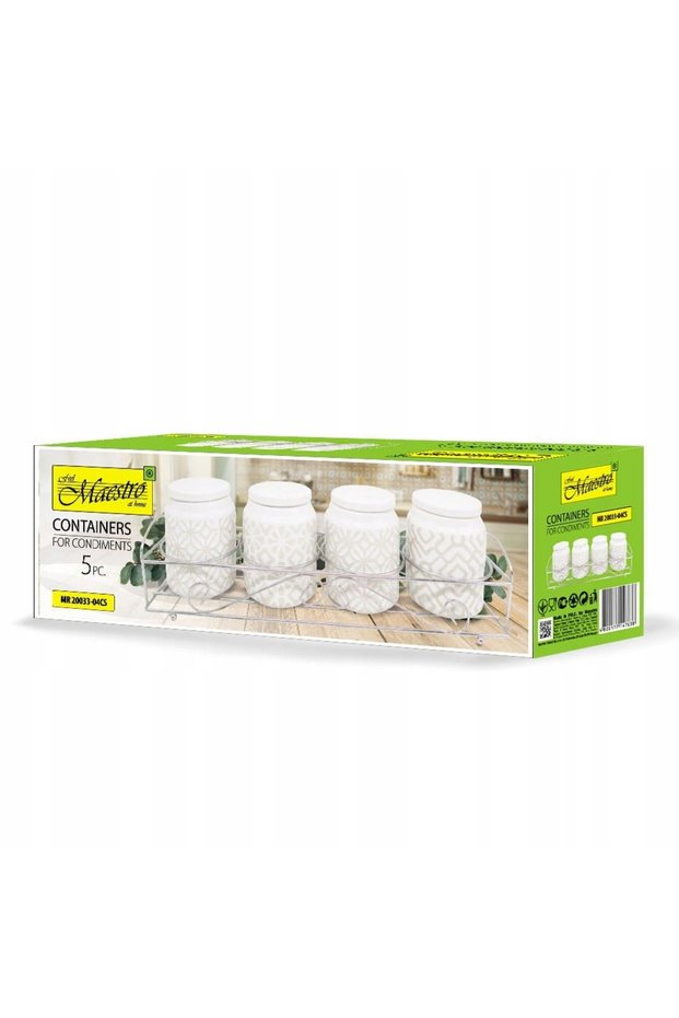 Set de 4 recipiente pentru condimente PATTERN MR-20033-04cs