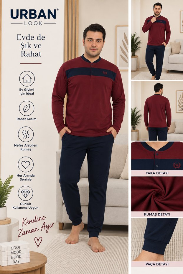 Men's Oversized Tracksuit Set – Long Sleeve Sportswear, Relaxed Fit, Casual Wear