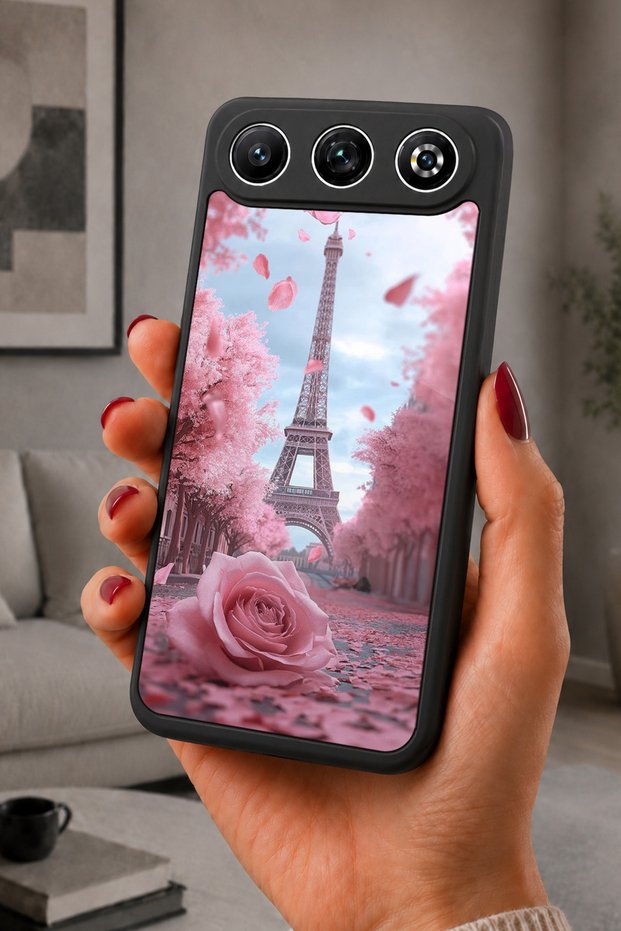 Gm 26 Compatible Printed, Matte Black, Soft Silicone, Protective, Shock-Absorbing Cover, Case