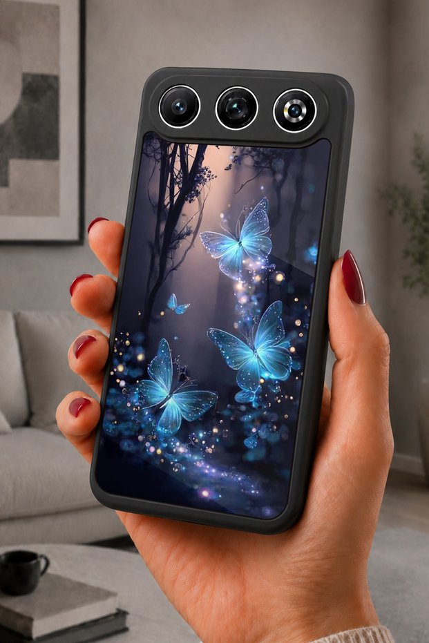 Gm 26 Compatible Printed, Matte Black, Soft Silicone, Protective, Shock-Absorbing Cover, Case