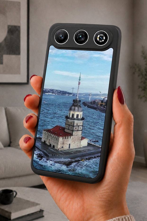 Gm 26 Compatible Printed, Matte Black, Soft Silicone, Protective, Shock-Absorbing Cover, Case