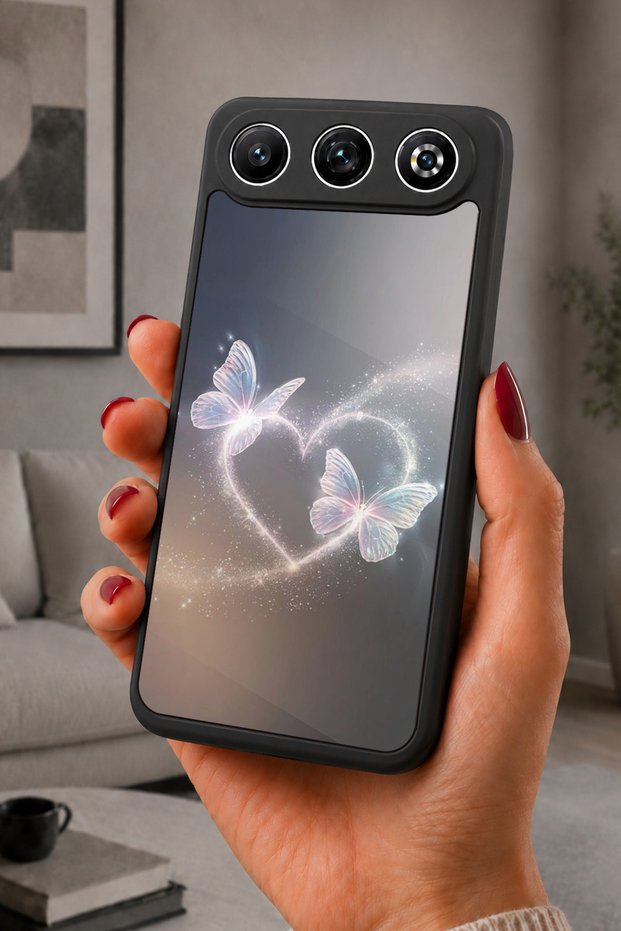 Gm 26 Compatible Printed, Matte Black, Soft Silicone, Protective, Shock-Absorbing Cover, Case