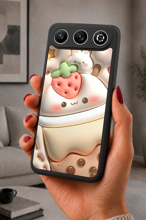Gm 26 Compatible Printed, Matte Black, Soft Silicone, Protective, Shock-Absorbing Cover, Case