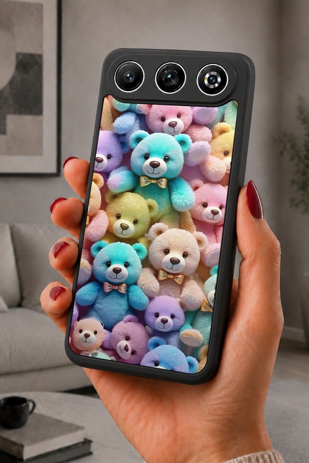 Gm 26 Compatible Printed, Matte Black, Soft Silicone, Protective, Shock-Absorbing Cover, Case