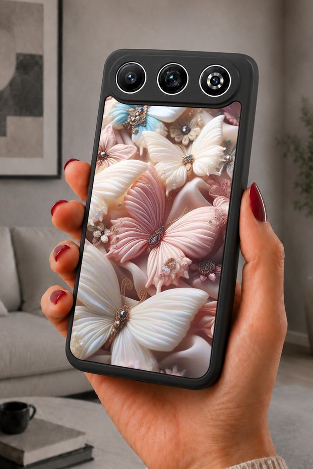 Gm 26 Compatible Printed, Matte Black, Soft Silicone, Protective, Shock-Absorbing Cover, Case