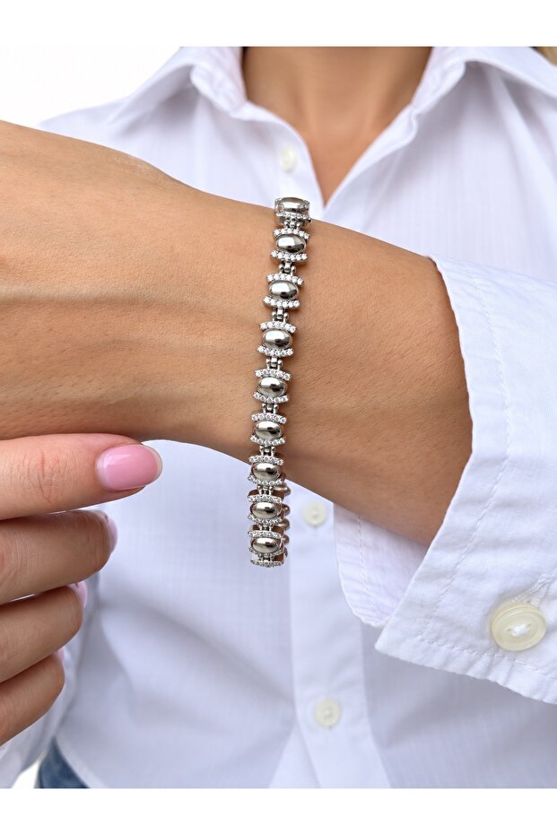 Zircon Oval Model Extended Vip Bracelet