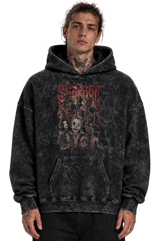Slipknot Rock Metal Music Band Printed Unisex Oversize Washable Hoodie Sweatshirt