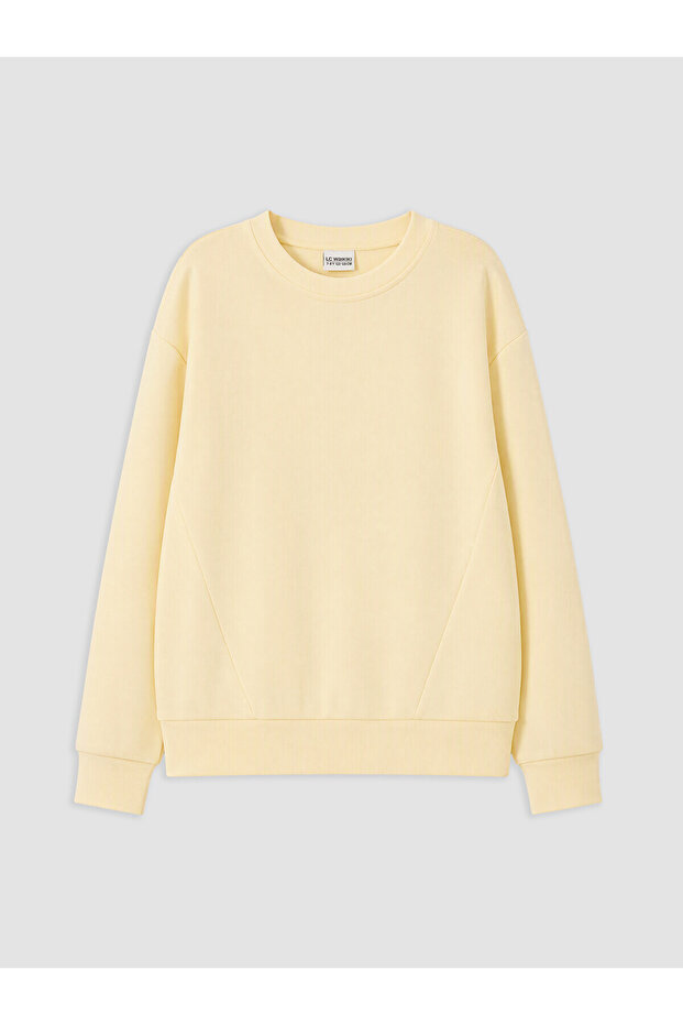 Alita City Yellow Plain Loose & Baggy Girls' Sweatshirt with a Difference
