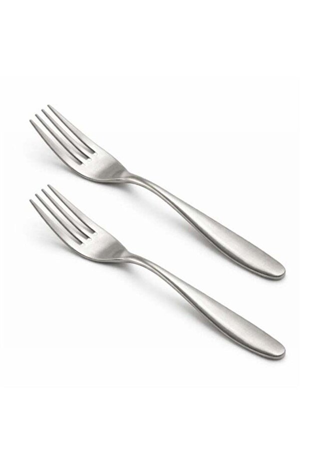BERAM Silver Shine Steel Dinner Fork 2Pc Premium 420 Steel Table Fork Cutlery with Mirror Polishing for Home Restaurant Café Buffet Party Premium Elegant Flatware