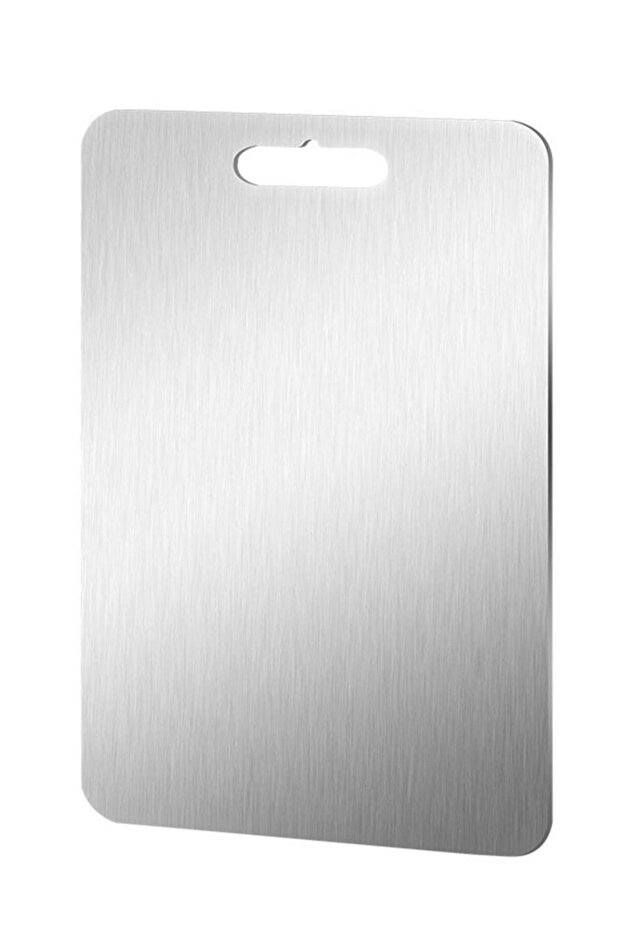 304 Stainless Steel Cutting Board, Thick Anti-Mold Chopping Board, Large Kitchen Non-Slip Cutting Panel With Brushed Process, Easy Clean Rust-Proof, 39x28cm
