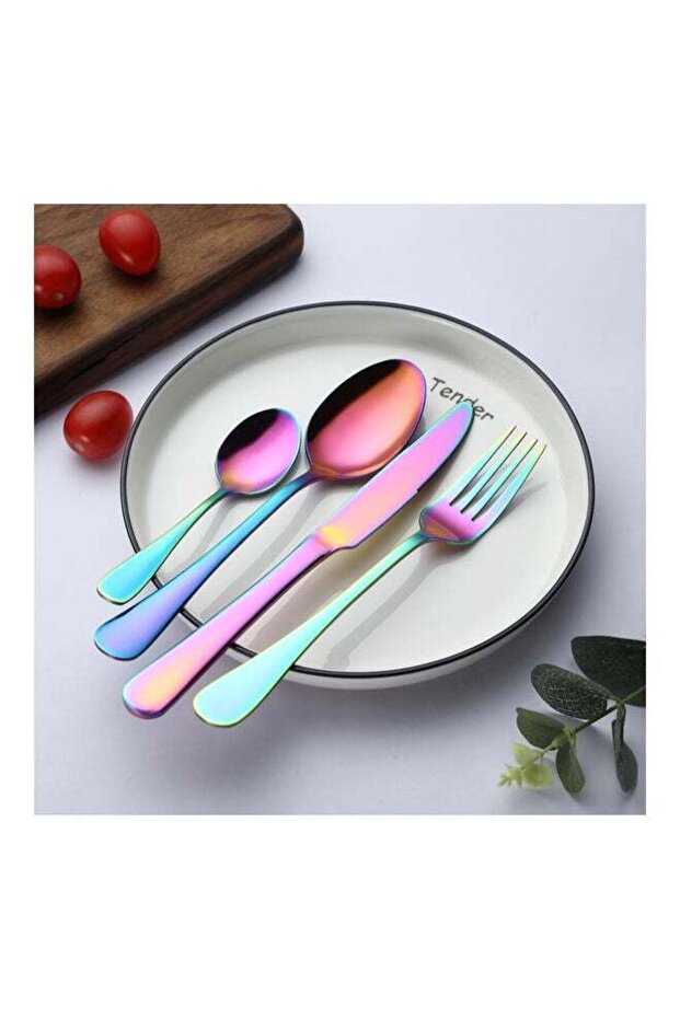 4-Piece Stainless Steel Cutlery Set Multicolour