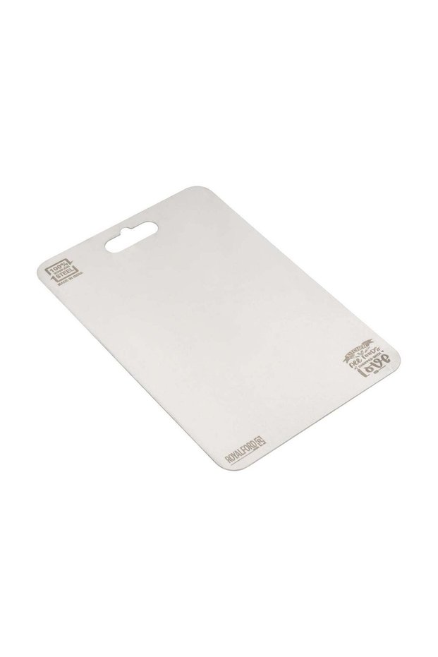 Royalford Cutting Board RF12901 Stainless Steel Chopping Board, Rolling Dough Needs 35.5x25cm,Slicing Fruits, Vegetables, Fish, Meat silver