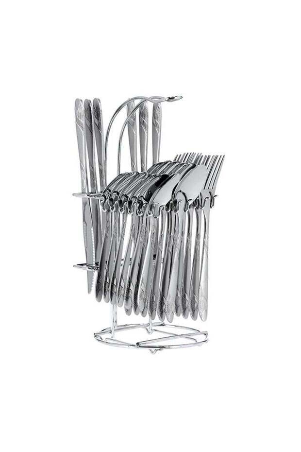 Royalford 24-Piece Stainless Steel Cutlery Set | Durable Premium Quality, Easy to Clean, Modern Design, Long Lasting Performance | Ideal for Dining | Multi-Colour | RF2087-CS24 Silver