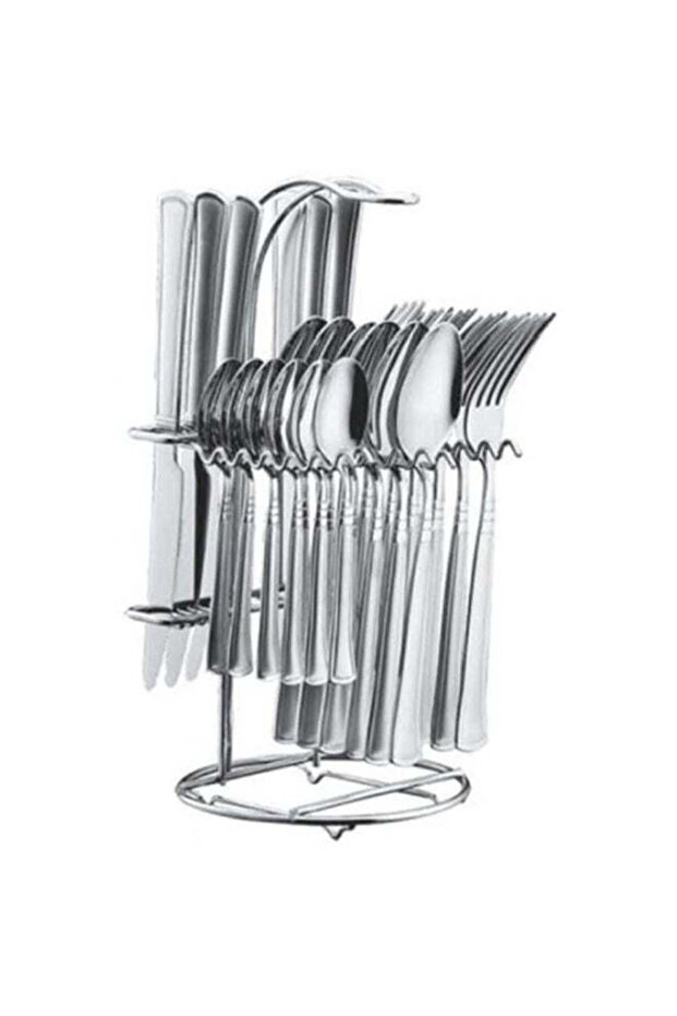 25-Piece Stainless Steel Cutlery Set Silver