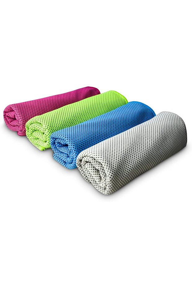 4-Pack Instant Cooling Microfiber Towels for Sports and Fitness,100x30cm