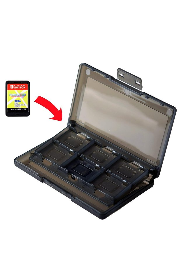 12-in-1 Game Card Storage Protector Case Box,Black