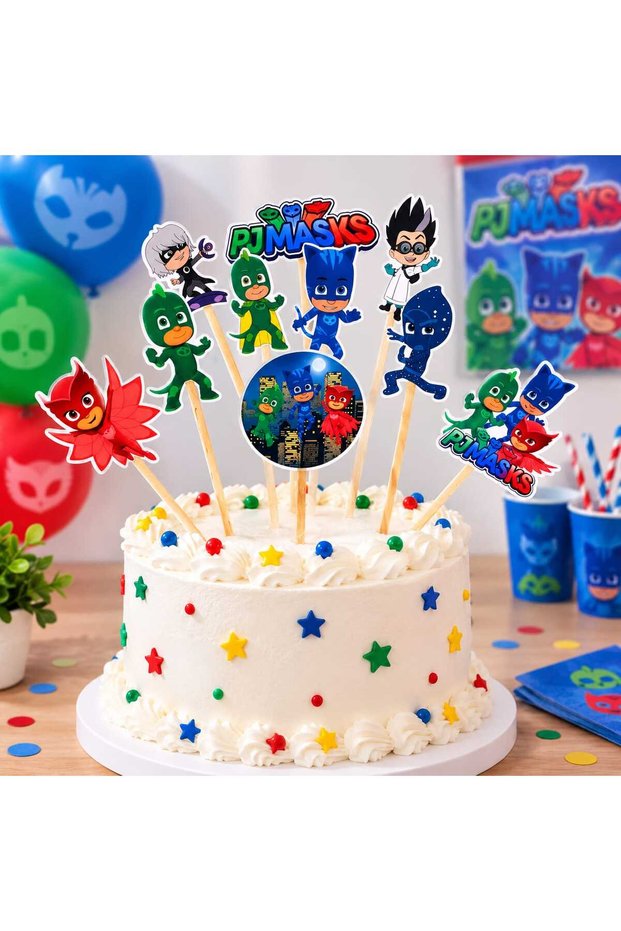SET CAKE TOPPER Tematica PJ MASKS