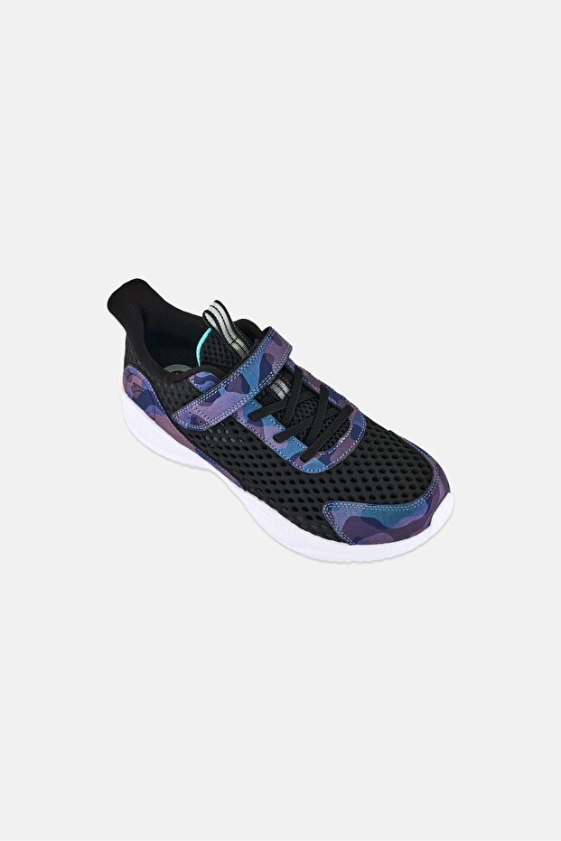 Kids Boy Camouflage Velcro Closure Running Shoes, Multicolor