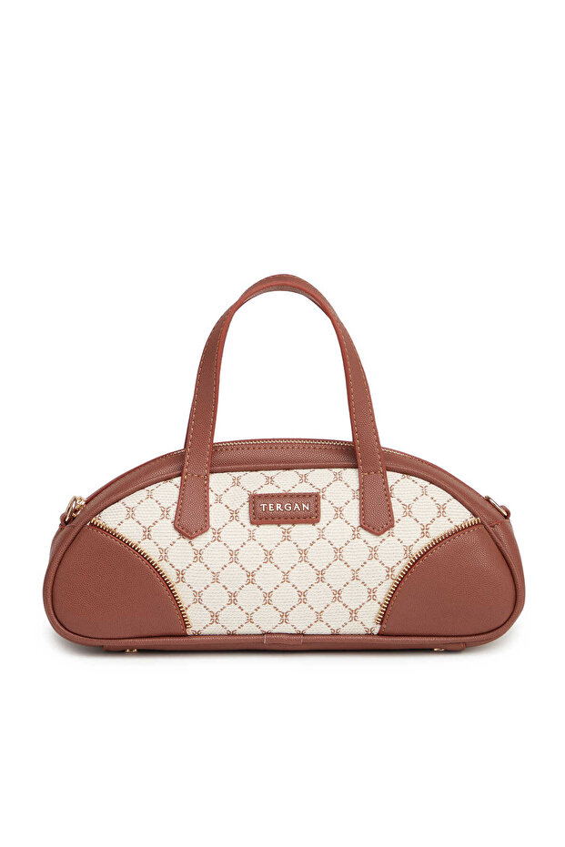 Beige Textile Women's Handbag - S26K1Twc0727-S7G